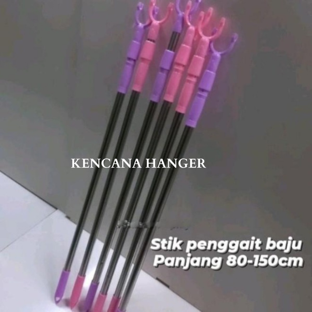 Tongkat / Sodokan / Galah Hanger Gantungan Baju Display Toko | Besi Tongkat Pengait Jemuran/Tongkat 