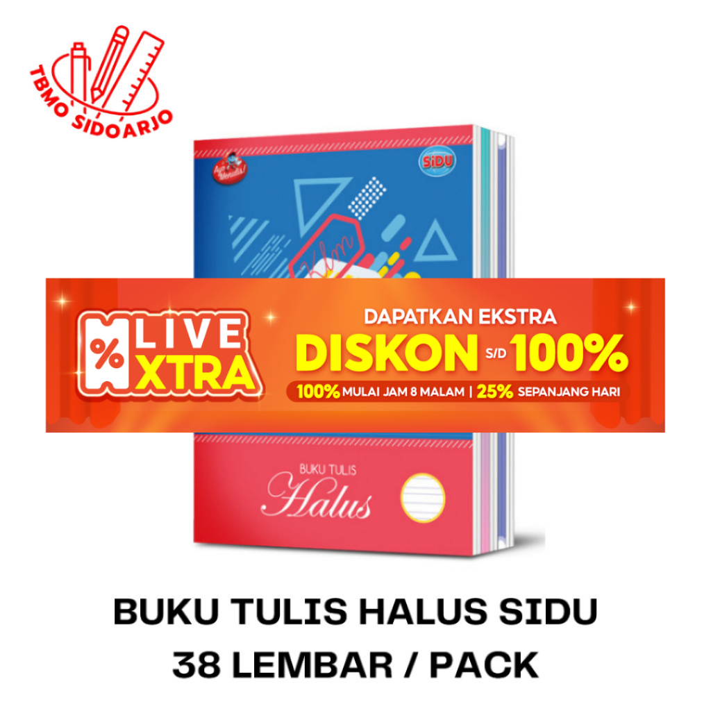 

TBMO Buku Tulis Halus Sidu 38 lembar Per Pack Isi 10 Pcs