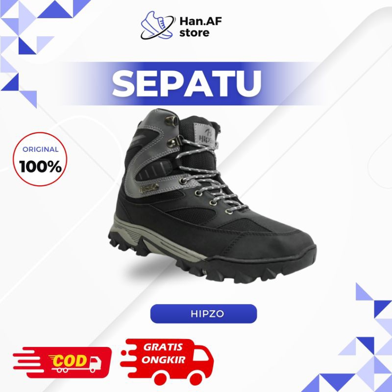 HIPZO Sepatu Hiking M072 Boots High Quality Untuk Pria Size Jumbo Original Mendaki