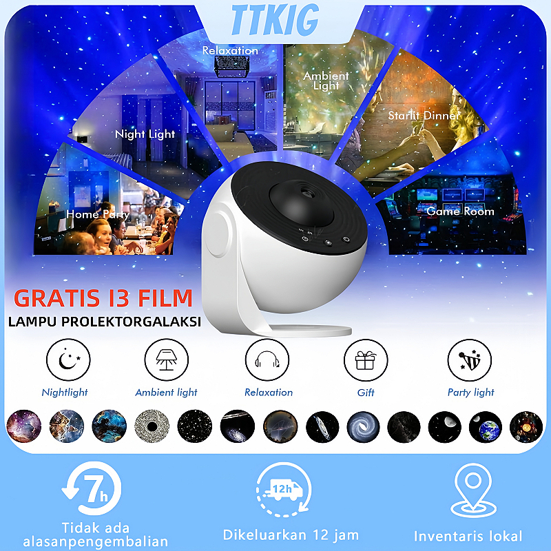 13in1 Lampu Tidur Proyektor / Lampu Proyektor / Galaxy Lampu Kamar Tidur Aesthetic 360 Lampu