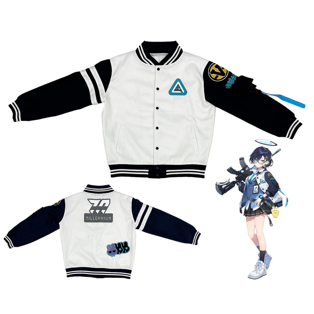 Blue Archive Chihiro Kagami Varsity Jacket Premium Jaket Anime Gaming