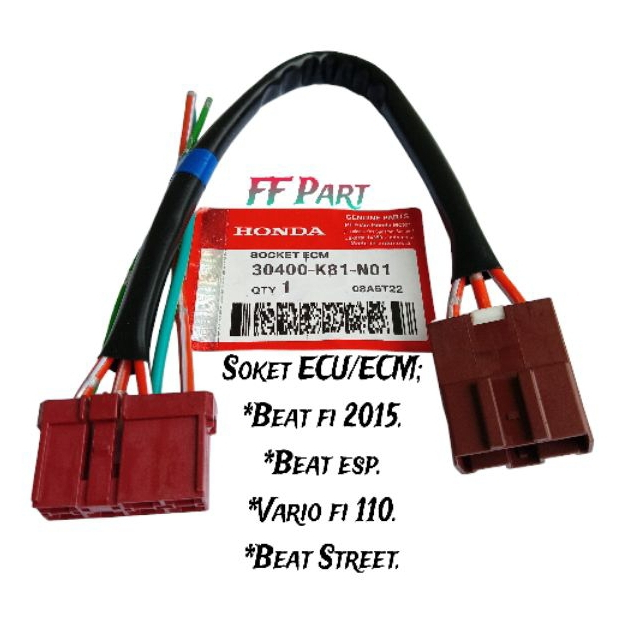 Soket ECU ECM K81 BEAT FI / BEAT ESP 2015 - 2019 / BEAT STREET / SCOOPY FI.