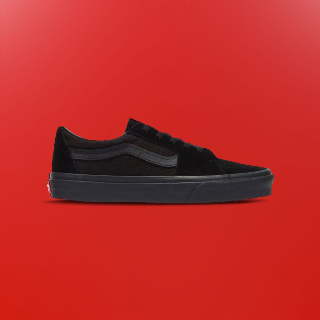 Sepatu Vans Sk8 Low All Black 100% Original BNIB