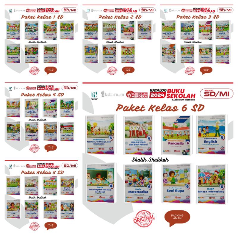 Buku Paket Kurikulum Merdeka Kelas 1 2 3 4 5 6 SD KSP Platinum Tiga Serangkai