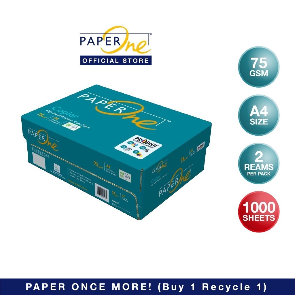 

PaperOne™ Copier Paper 70gsm / 75gsm Copy Paper A4 [2 Reams]