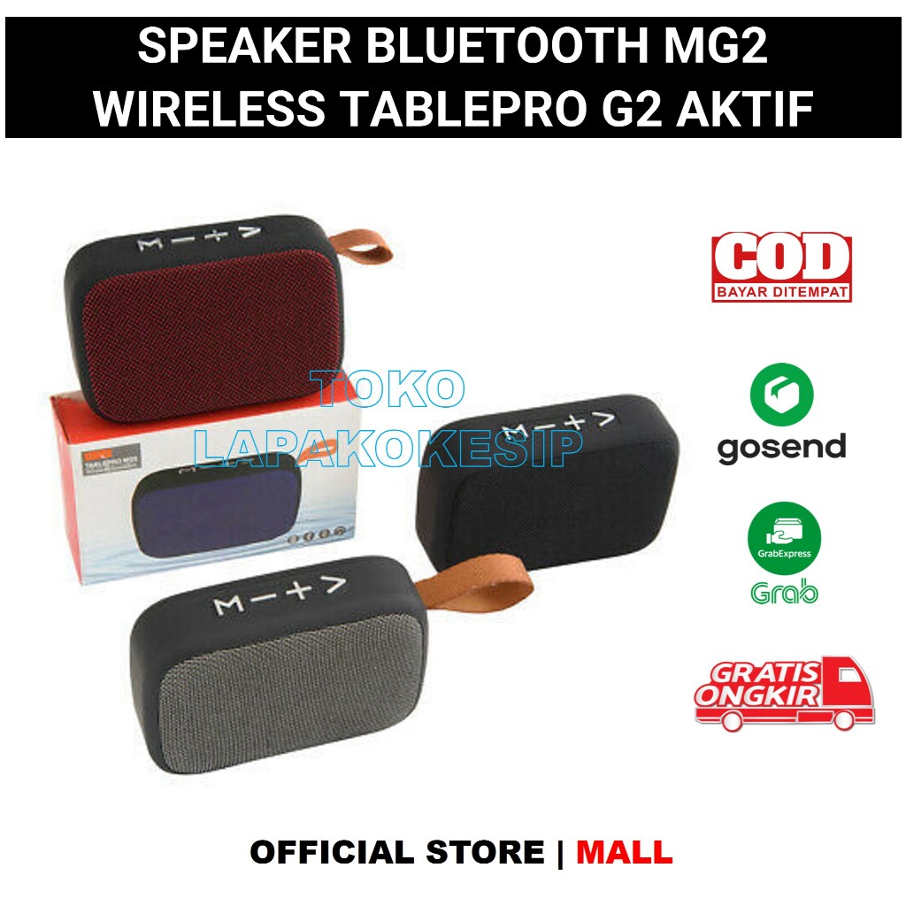 PROMO TERBARU NEW PRODUCT SPEAKER MINI BLUETOOTH MG2 WIRELESS G2 PORTABEL FULL BASS TABLEPRO G2
