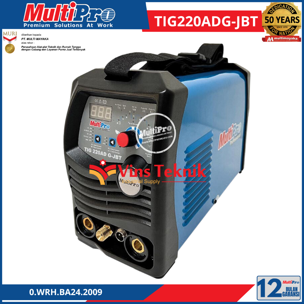 Mesin Las Argon AC/DC IGBT Inverter TIG220 Multipro TIG 220 AD G-JBT