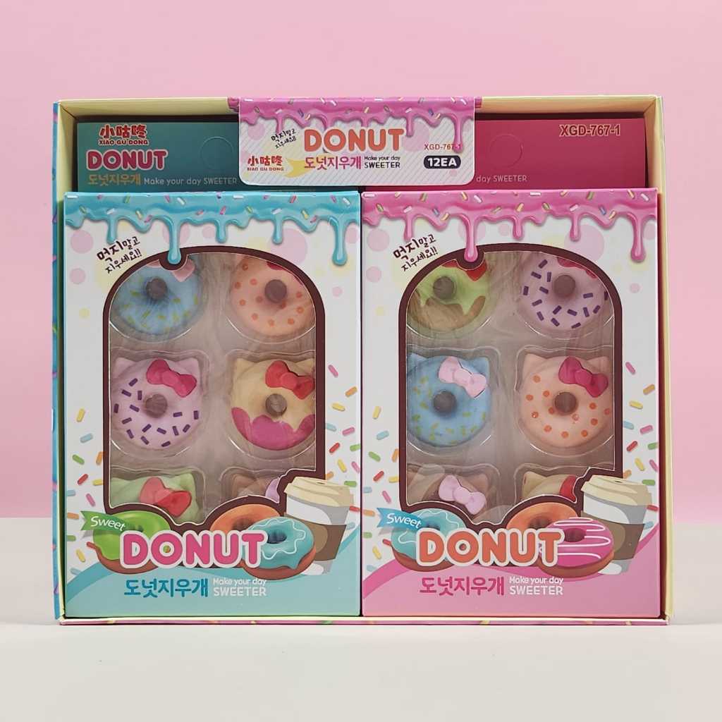 

Vanilleshop - Penghapus Bentuk Donut Kitty isi 6 pcs Unik Imut dan Lucu