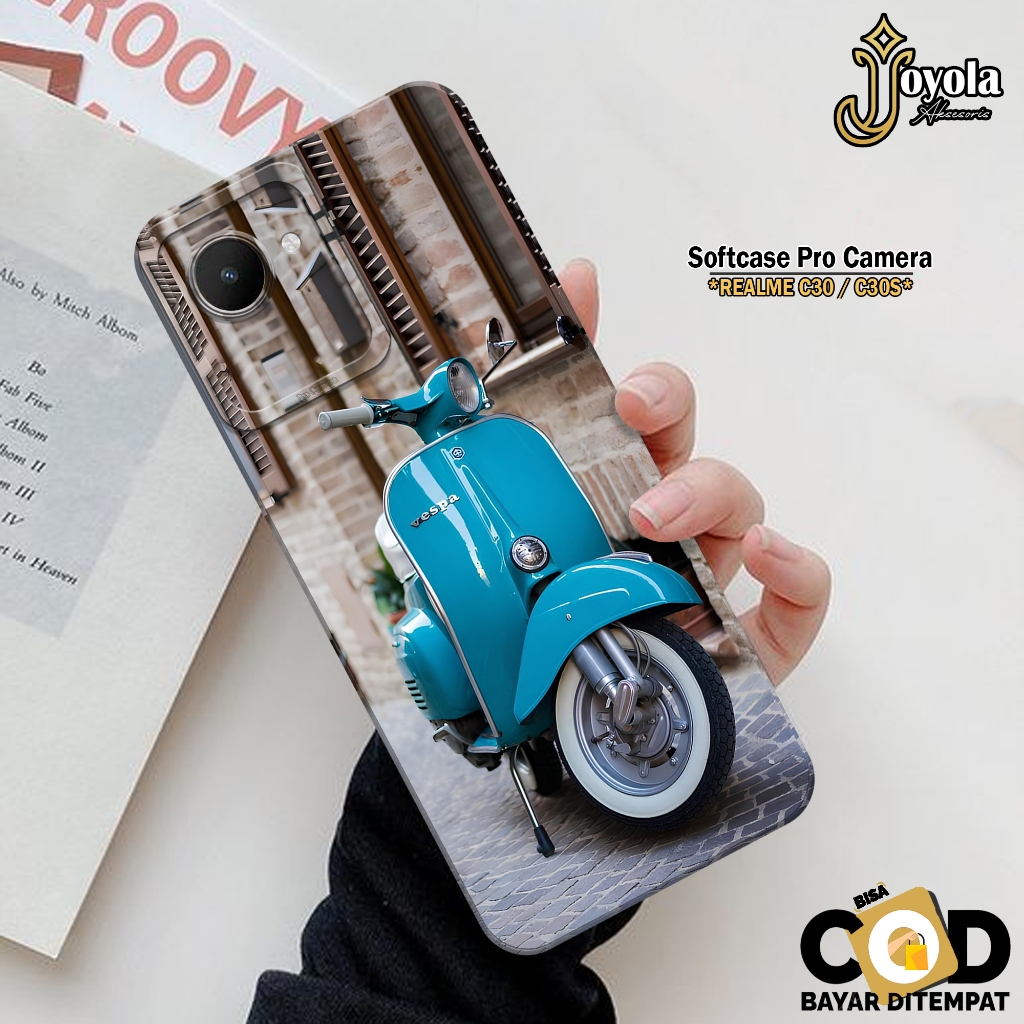 Case Hp REALME C30 / C30S - Casing Hp REALME C30 / C30S - JOYOLA - Fashion Case Vespa - Case Cewek -