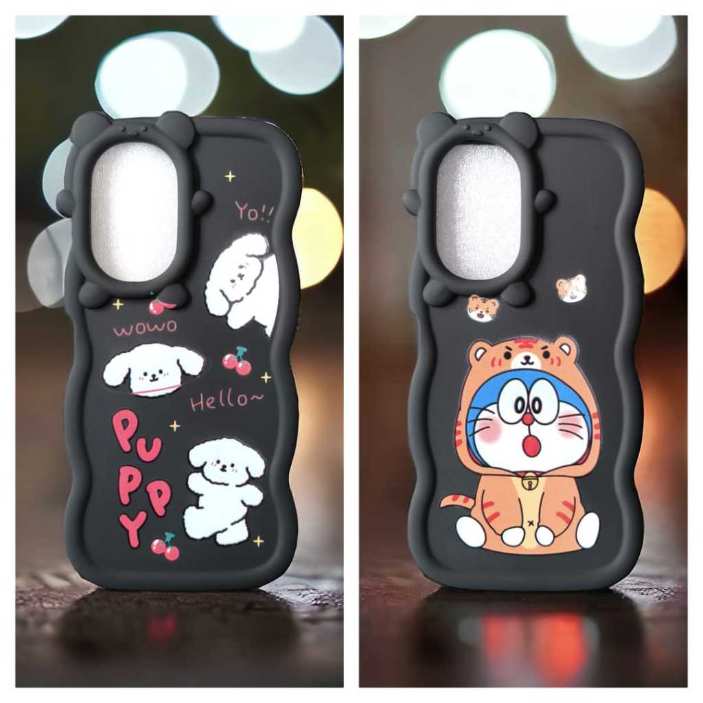 [ PUSATACCHP ] CASE CURLY HEADTOON SOFTCASE CORAK SPONGEBOB WINNIE THE POOH DORAEMON SAMSUNG A03 A05