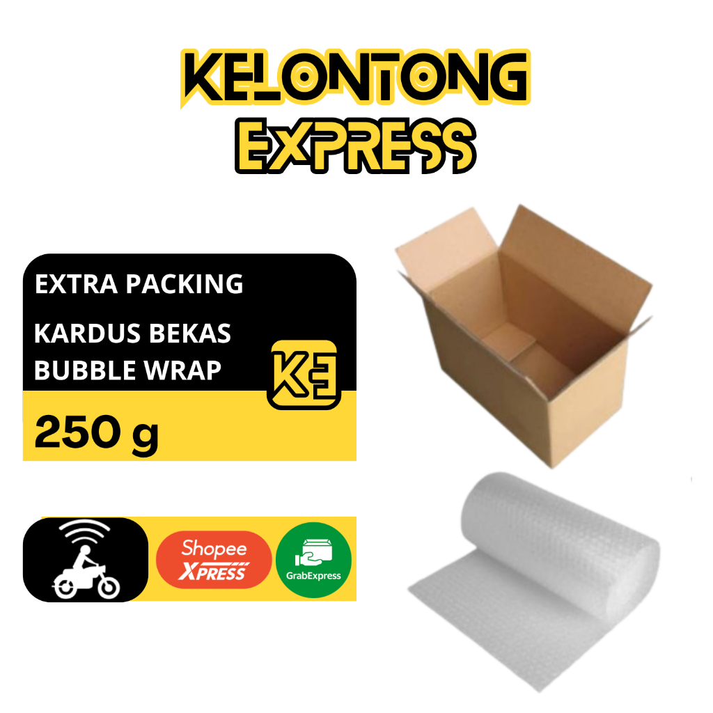 

EXTRA PACKING KARDUS BEKAS + BUBBLE WRAP