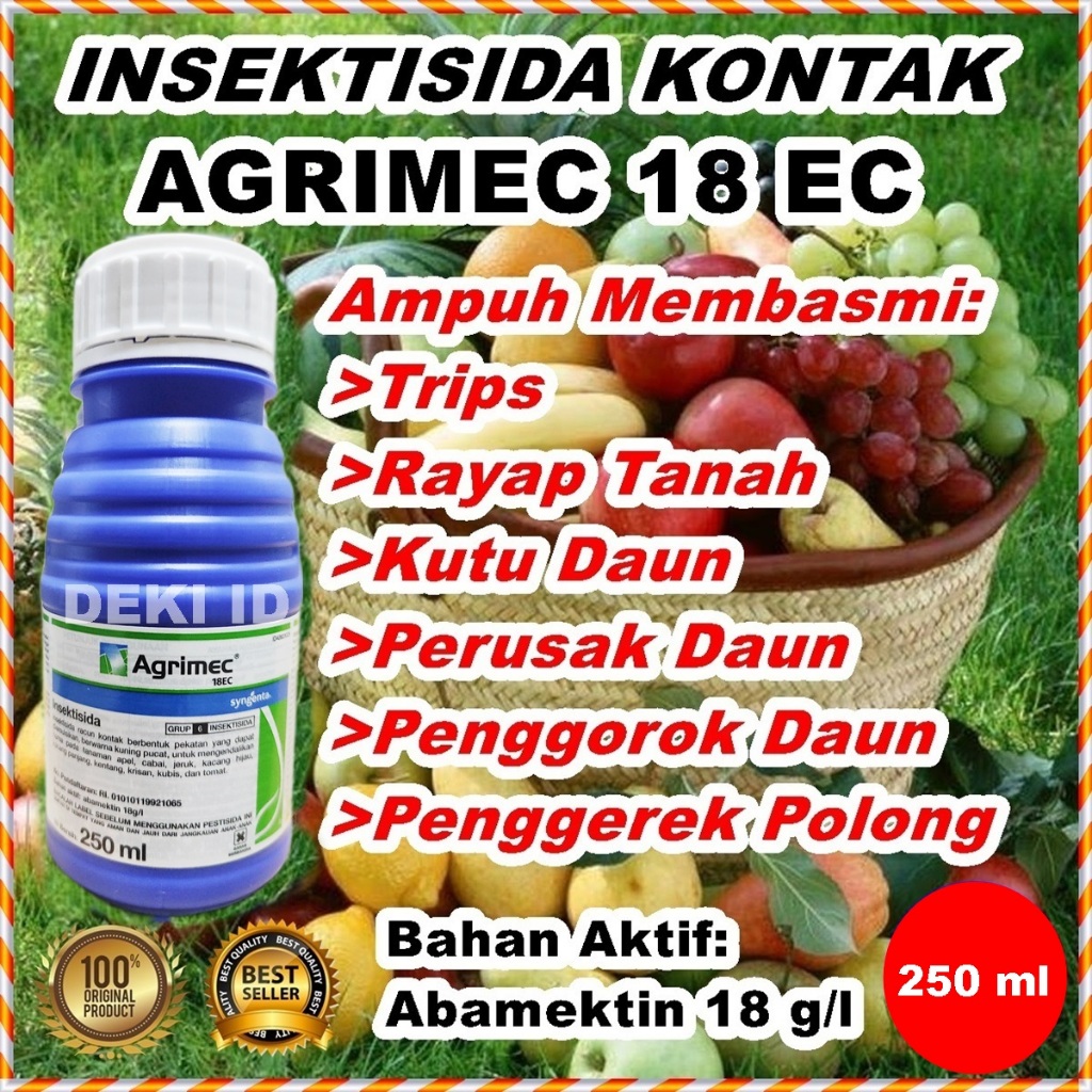 Baru Agrimec 18 Ec 250 Ml Abamektin Insektisida Akarisida Kontak Obat Agrimek Pestisida Hama Trip