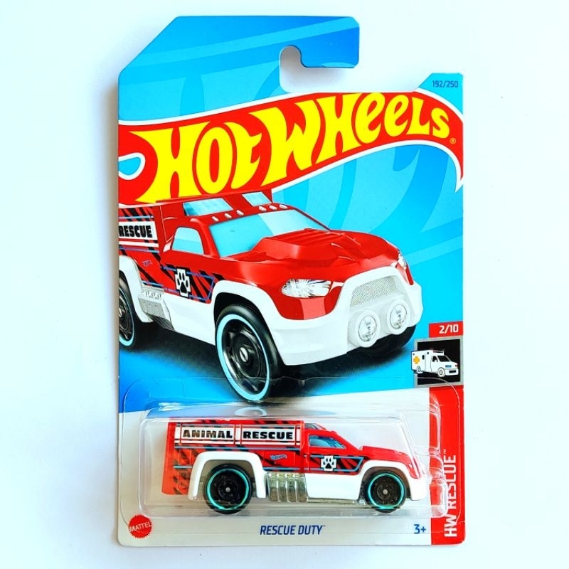 Hot Wheels Rescue Duty Ambulance Merah - Q2023