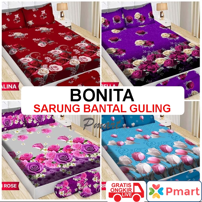 SARUNG BANTAL GULING BONITA / COVER BANTAL BONITA / SARBAN BONITA