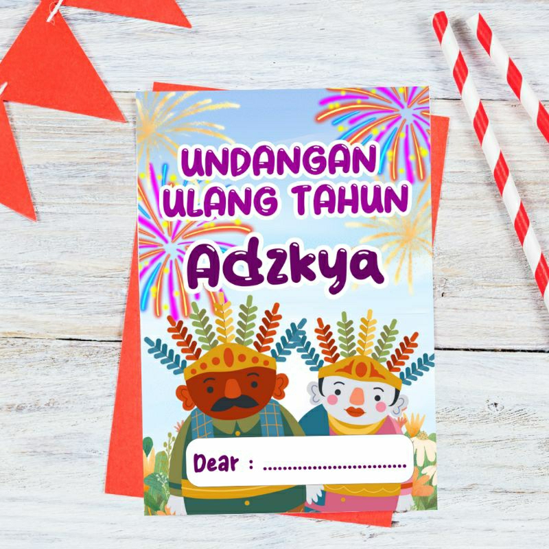 Cetak Undangan Ultah Anak - Desain Custom