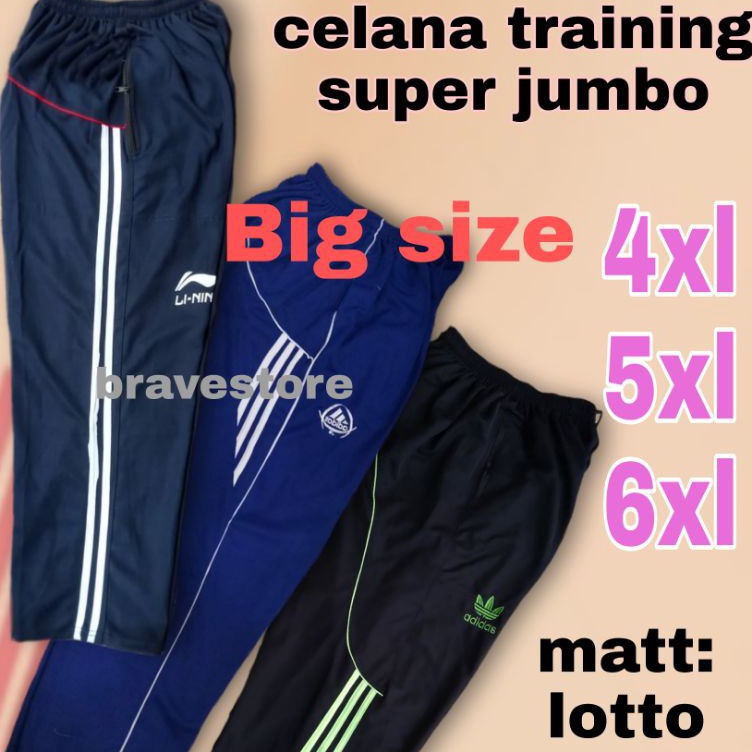 KODE Y3P Celana training Super jumboBig size xxxxxL pria wanita