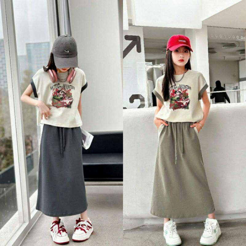 Setelan anak tanggung cewek becca import