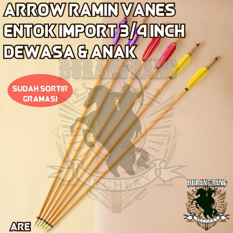 KODE C79Q ARE Arrow Ramin vanes entok import 4 inch dewasa  anak