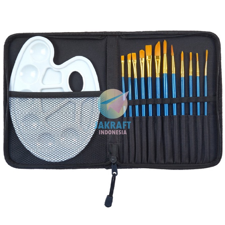 

KODE U5B5 1 Set Paket Kuas Cat Lukis Set JOYKO BRS7 isi 12 Brush No112 Palette Palet PLT111 Hardcase Lengkap