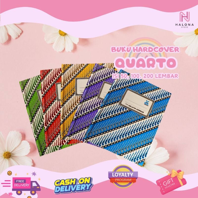 

Buku Hard Cover Quarto / Buku Hard Cover Kwarto isi 50, 100, 200 Lembar