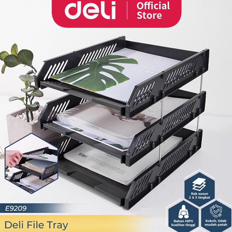 

KODE O3Y2 Deli File Tray Rak File Susun Bahan Plastik 23 Tingkat E92X