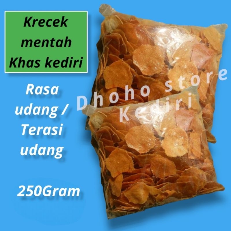 

250Gram Krecek mentah Kerupuk rasa udang terasi goreng pasir krupuk upil mentah rasa terasi gurih enak