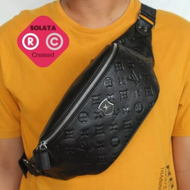 Waistbag Kulit import pria wanita Tas selempang kulit asli Tas dada pria import kulit