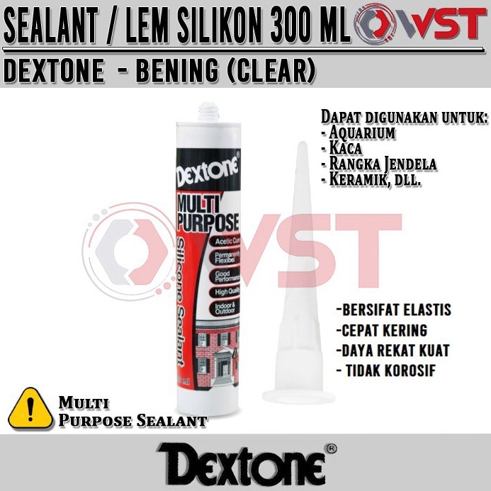 

KODE W8J8 LEM SILIKON CLEAR BENING DEXTONE LEM KACA Sealant Lem Aquarium