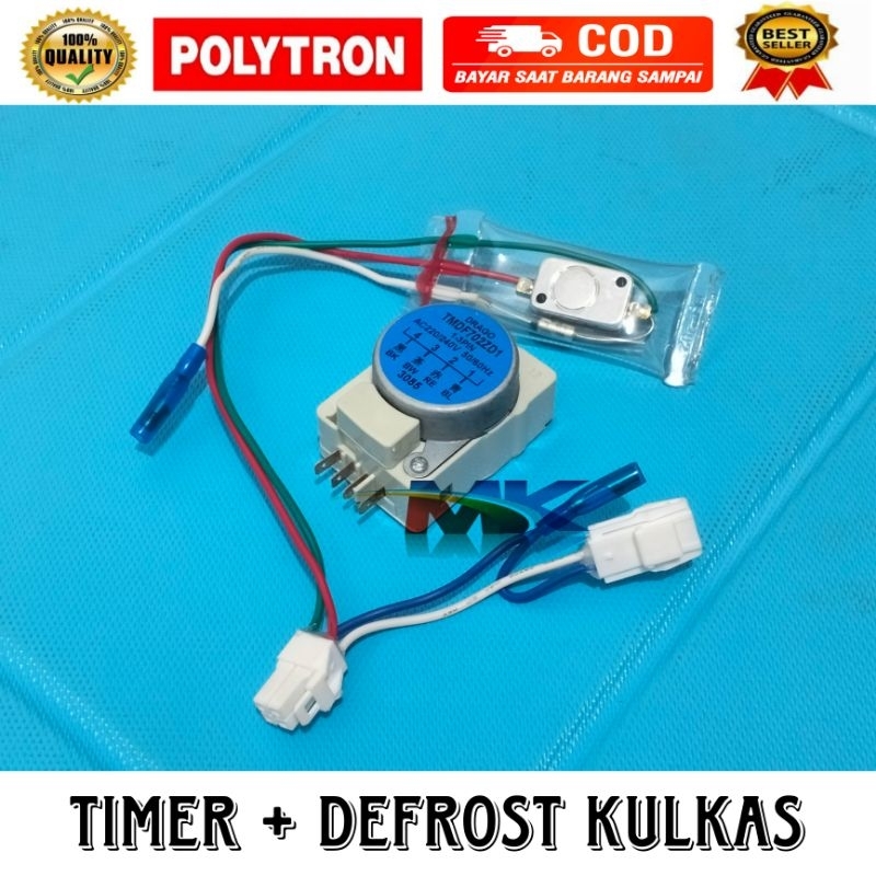 Timer + Defrost Kulkas Polytron 2 Pintu 1set