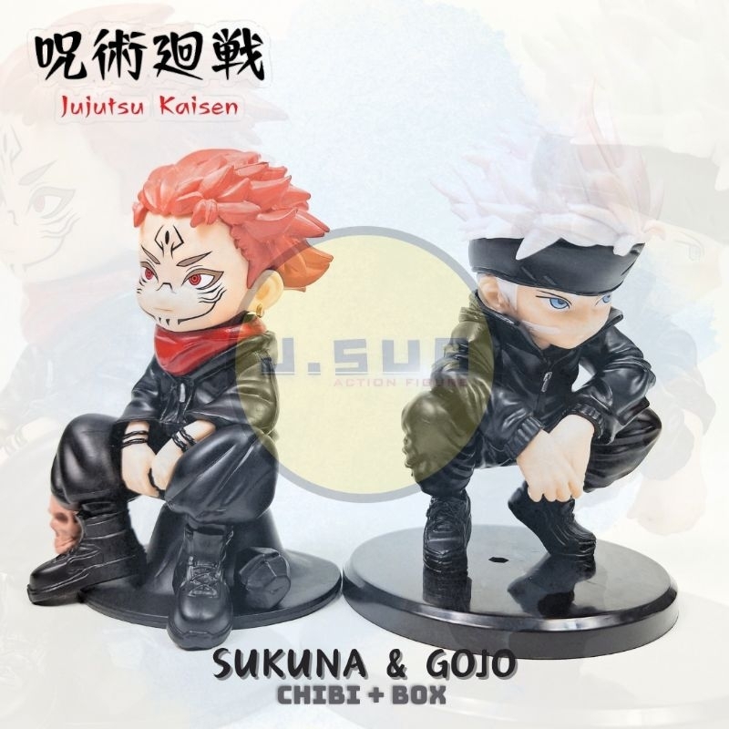 Action Figure Gojo Chibi Satoru Sukuna Chibi Statue Jujutsu Kaisen KC Studio
