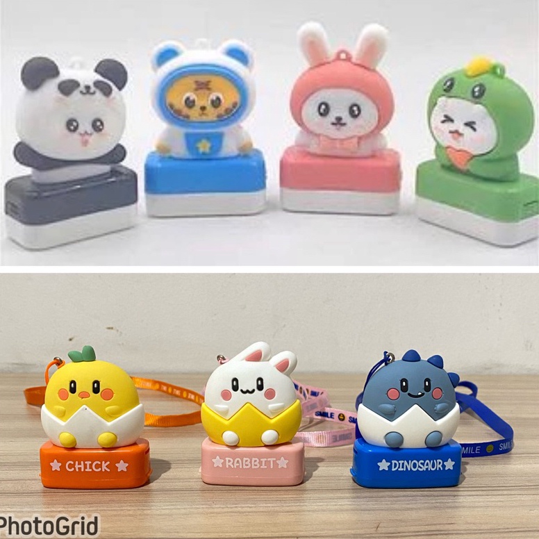 

KODE W7S5 Stamp Custom stamp gantungan tali stempel nama Karakter Animal