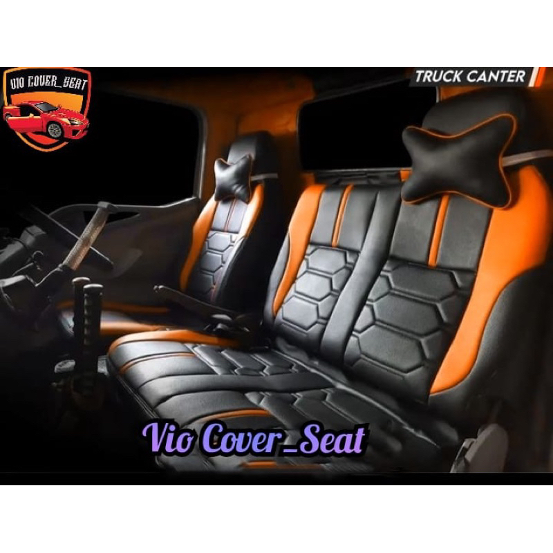Sarung jok mobil truk mitsubishi canter hdx,hdl / pelindung jok mobil mitsubishi canter bonus stir /
