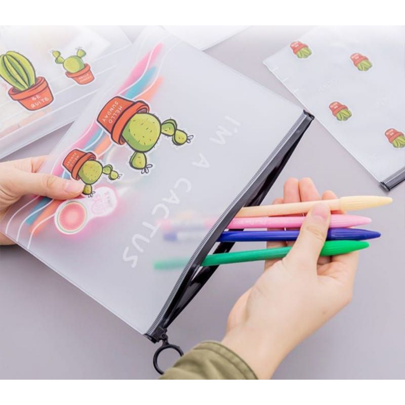 

TEMPAT PENSIL TRANSPARAN/ZIPPER BAG/MAP FILE UNICORN