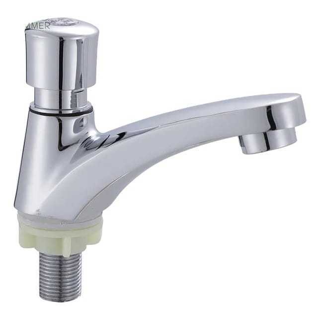 kran wastafel cuci tangan tekan otomatis stainless / push button faucet MR