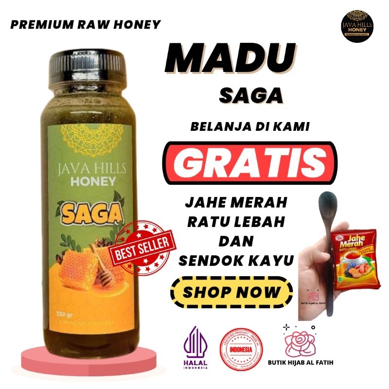 

Javahills Madu SAGA daun | batuk | amande | radang | sariawan Java hills Honey Mumtaz herbal 330gr