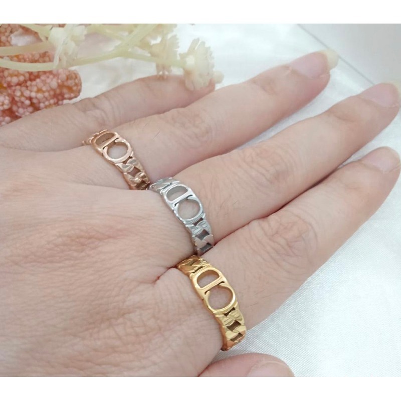 Cincin titanium CD rantai Wanita