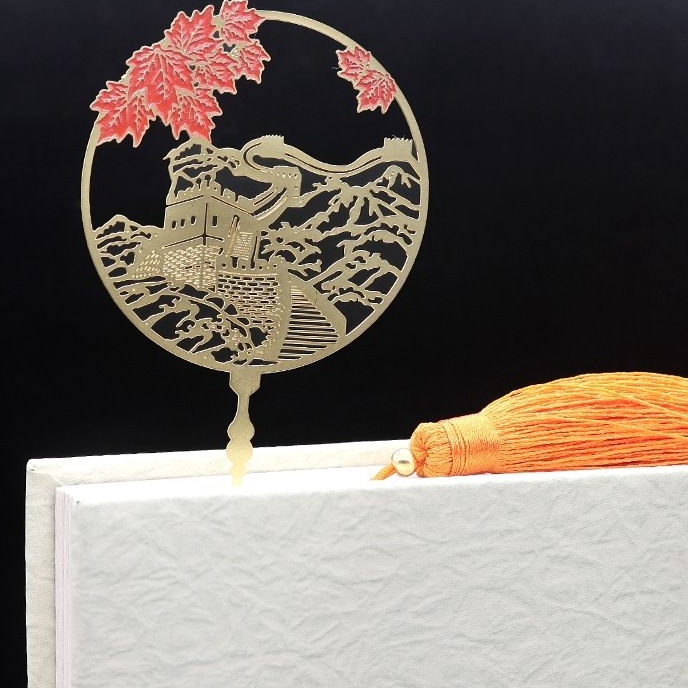 

Super Pembatasan Buku Bookmark motif Chines Bahan Metal Gift kado Graduation ceremony