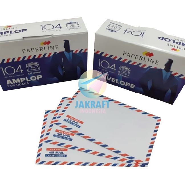 

HJ6 1 Pcs Amplop Putih Airmail PAPER14 APS Ukuran Sedang 95 x 152 mm Tebal 8 Gsm