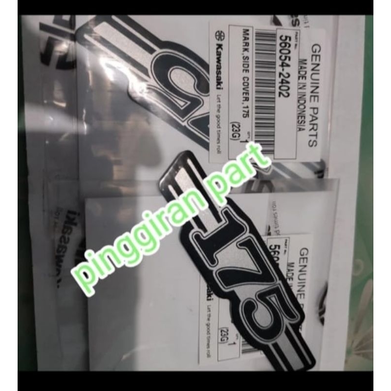 stiker/logo bok box aki W175 W 175 sepasang original