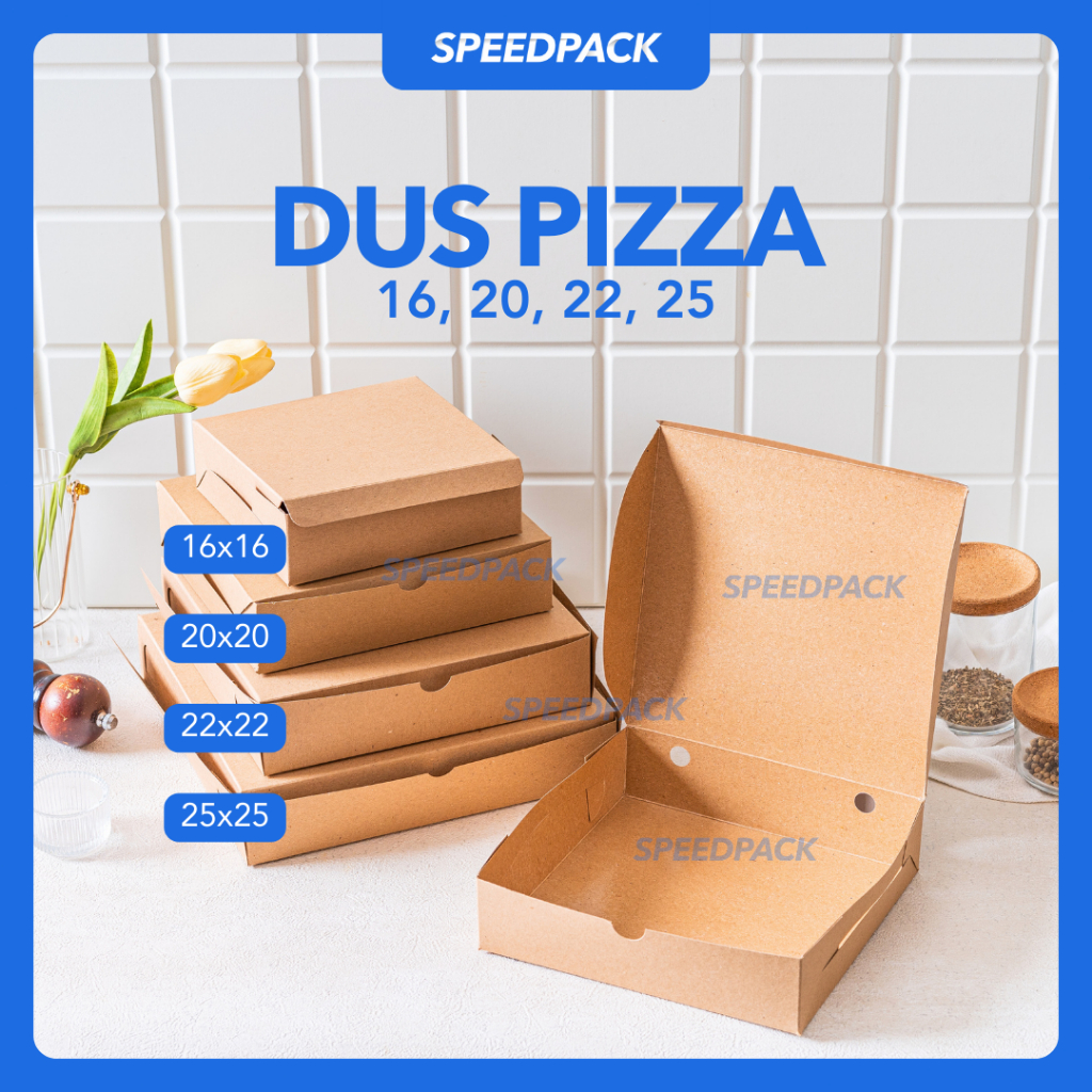

KOTAK PIZZA / ROTI / KUE UKURAN 16 20 22 25 DUS BOX PIZZA KRAFT PAPER LAMINASI / NON LAMINASI
