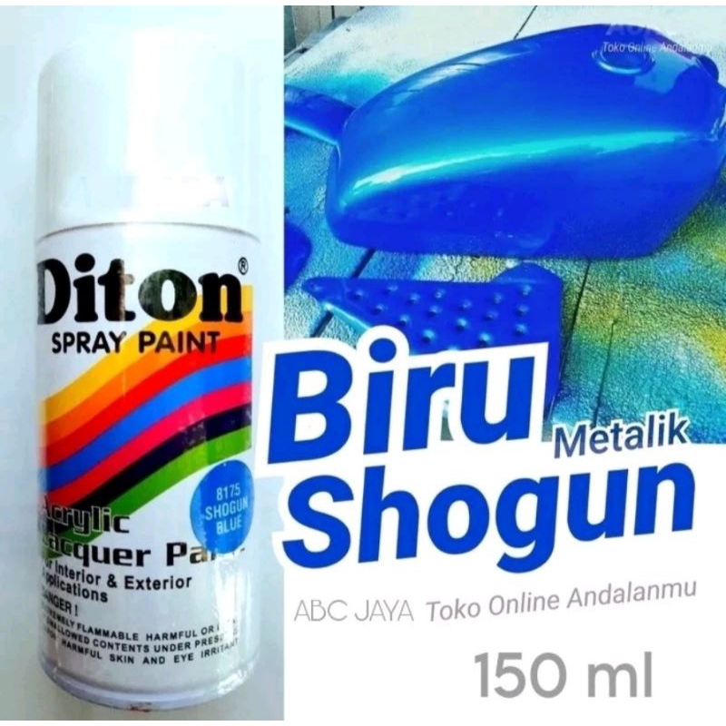Cat Semprot Diton Shogun Blue 8175 Biru Metalik Blue metalic Blue Metalik Biru Shogun Sogun Biru 150