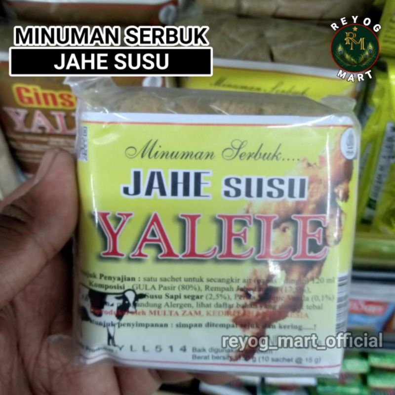 

MINUMAN SERBUK JAHE SUSU BRAND YALELE ISI 10 SACHET PER PACK SIAP SEDUH