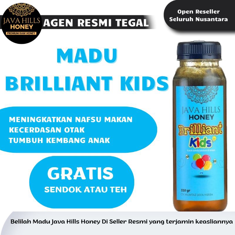 

Java hills honey Madu Anak Brilliant Kids Nafsu Makan Kecerdasan Otak Tumbuh Kembang Daya Tahan Tubuh Imunitas 100% Asli ORI Premium Javahills Herbal 320gr