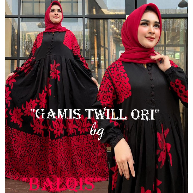 Gamis Twill Ori BG Collection Motif Balqis