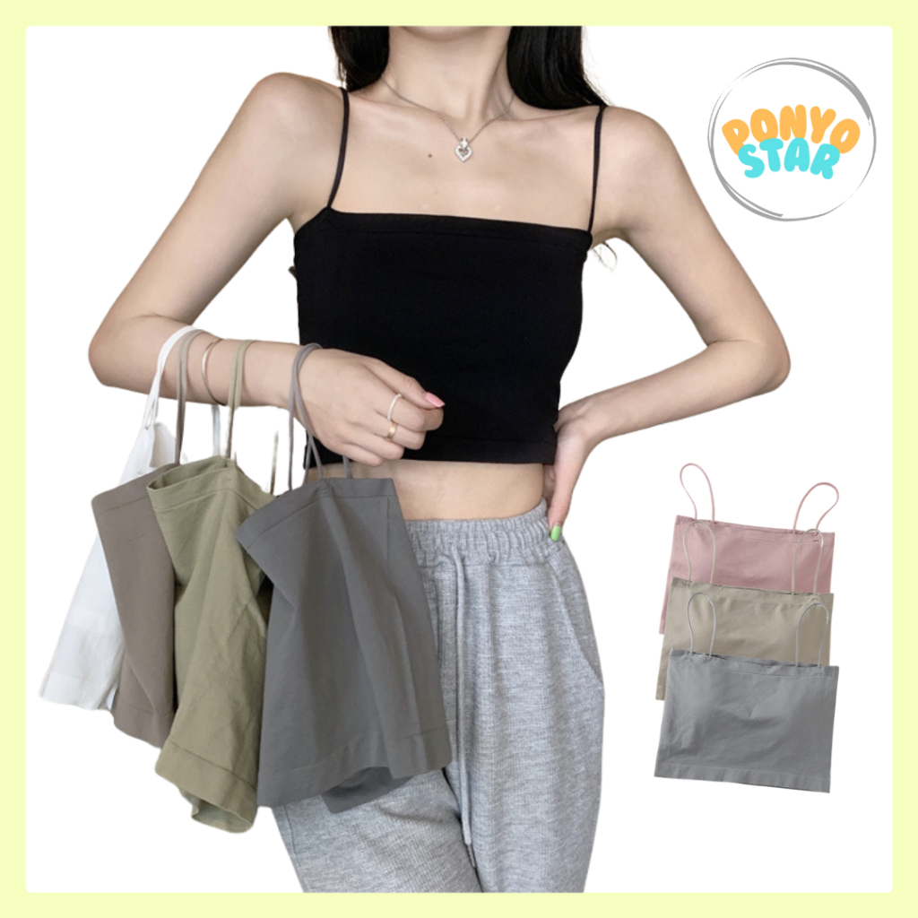 282 Bra Croptop Wanita Dengan Cup Busa Tanktop Bh Perempuan Polos Sexy Lucu Imut Women Style Bisa CO
