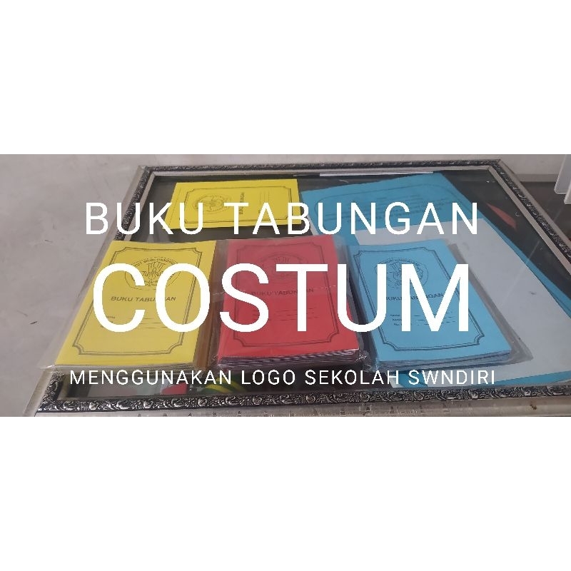 

Buku Tabungan Costum TK, SD, SMP, SMA( Logo Sekolah Sendiri ) Cover Hitam aputih