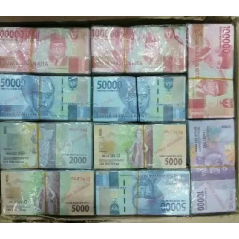 ✔️READY PROMO Uang Mainan untuk Mahar / Buket / Edukasi anak / Uang Mainan 1000