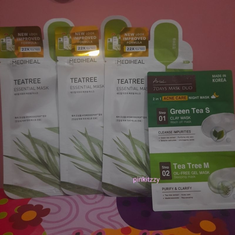 [NEW] Bundle 5pcs (Mediheal SheetMask, BnB SheetMask, Ariul ClayMask)