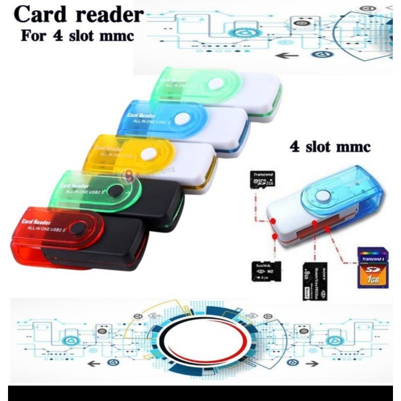 CARD READER MULTI 4 IN 1 / SLOT USB / ADAPTER / ADAPTOR MICRO SD USB