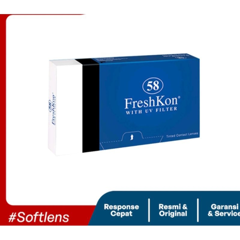 Softlens FRESHKON FR58 CLEAR Bening Bulanan Minus -1.00 s/d -10.00